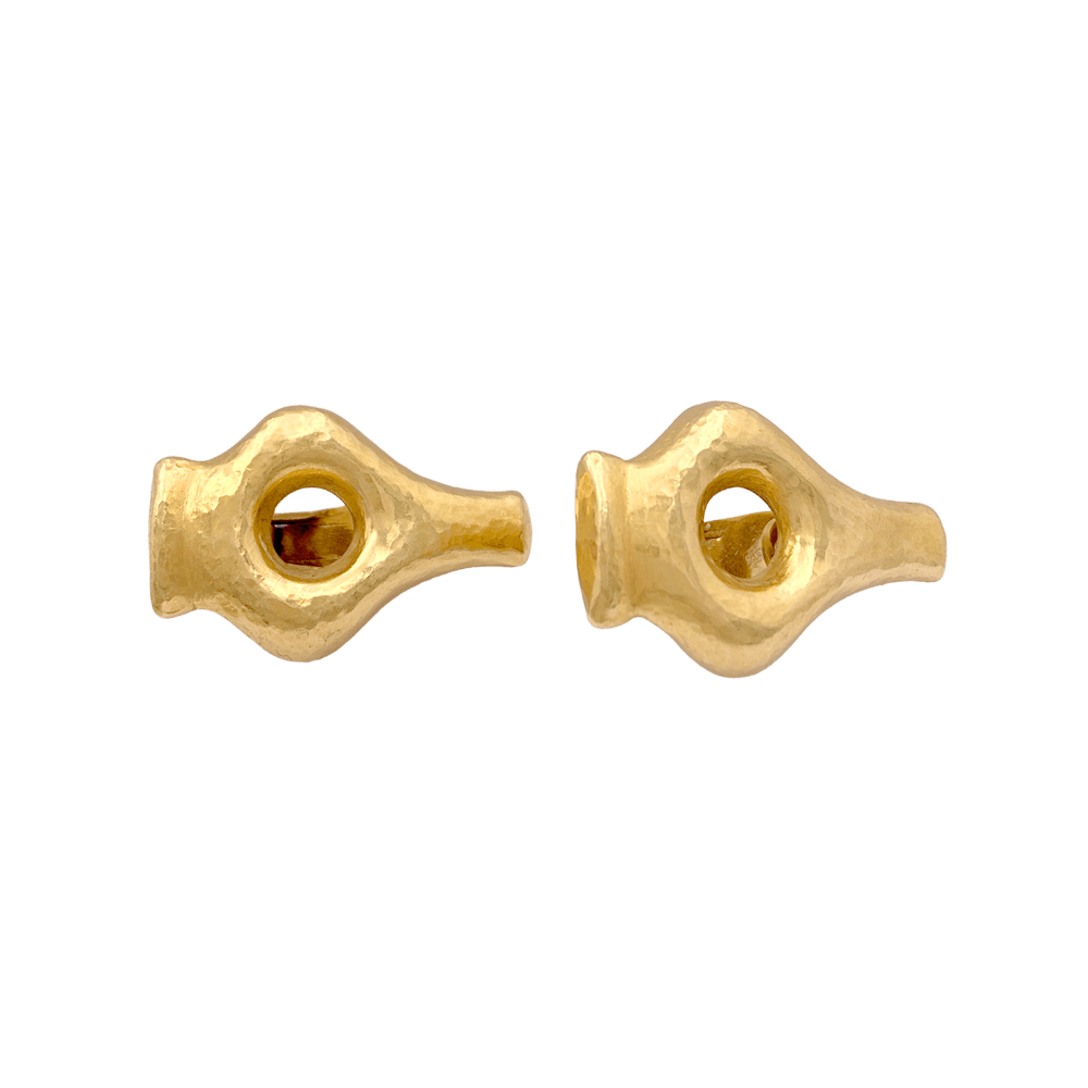 Boucles d'oreilles Lalaounis « Mesopotamia », or jaune martelé. 2