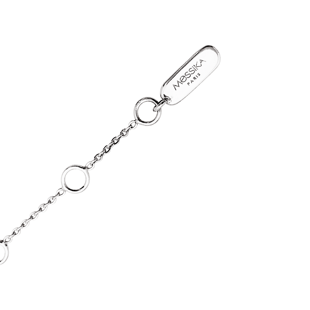 Collier Messika, "Baby Move Pavé", or blanc et diamants.  5