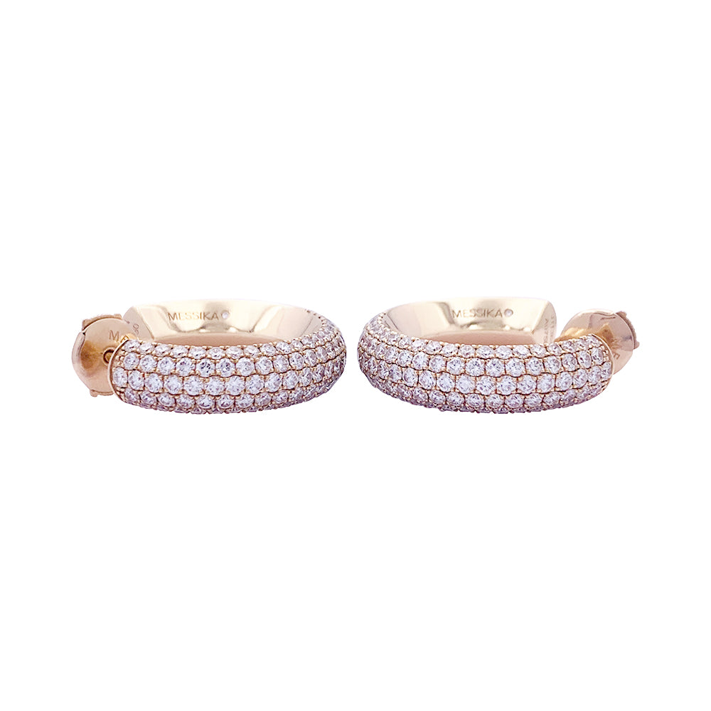 Créoles Messika "Divine Enigma" or rose, diamants. 2