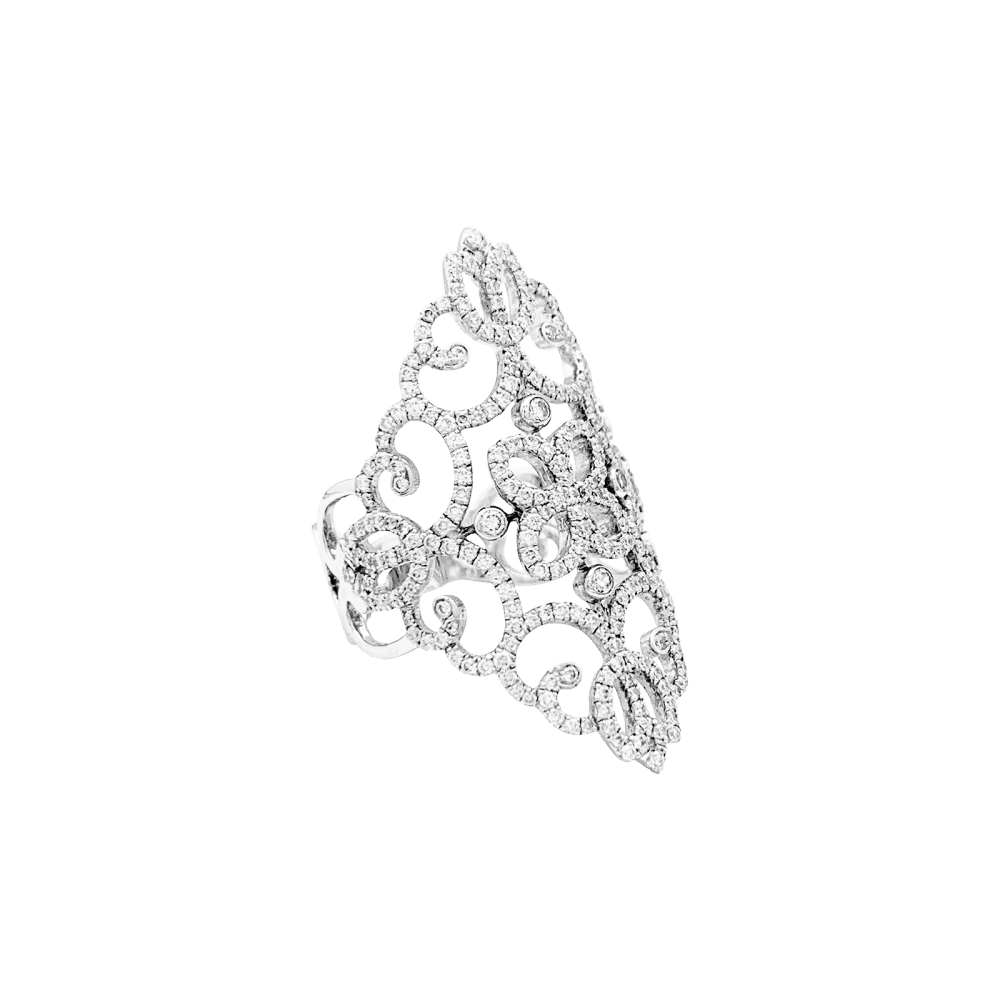 Bague Messika, "Eden", or blanc, diamants.  4