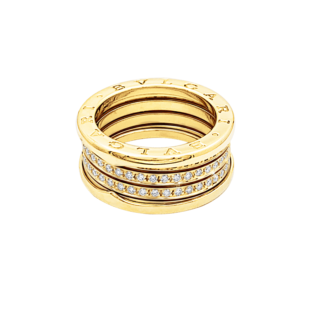 Bague Bulgari, "B.Zero1", or jaune et diamants.  2