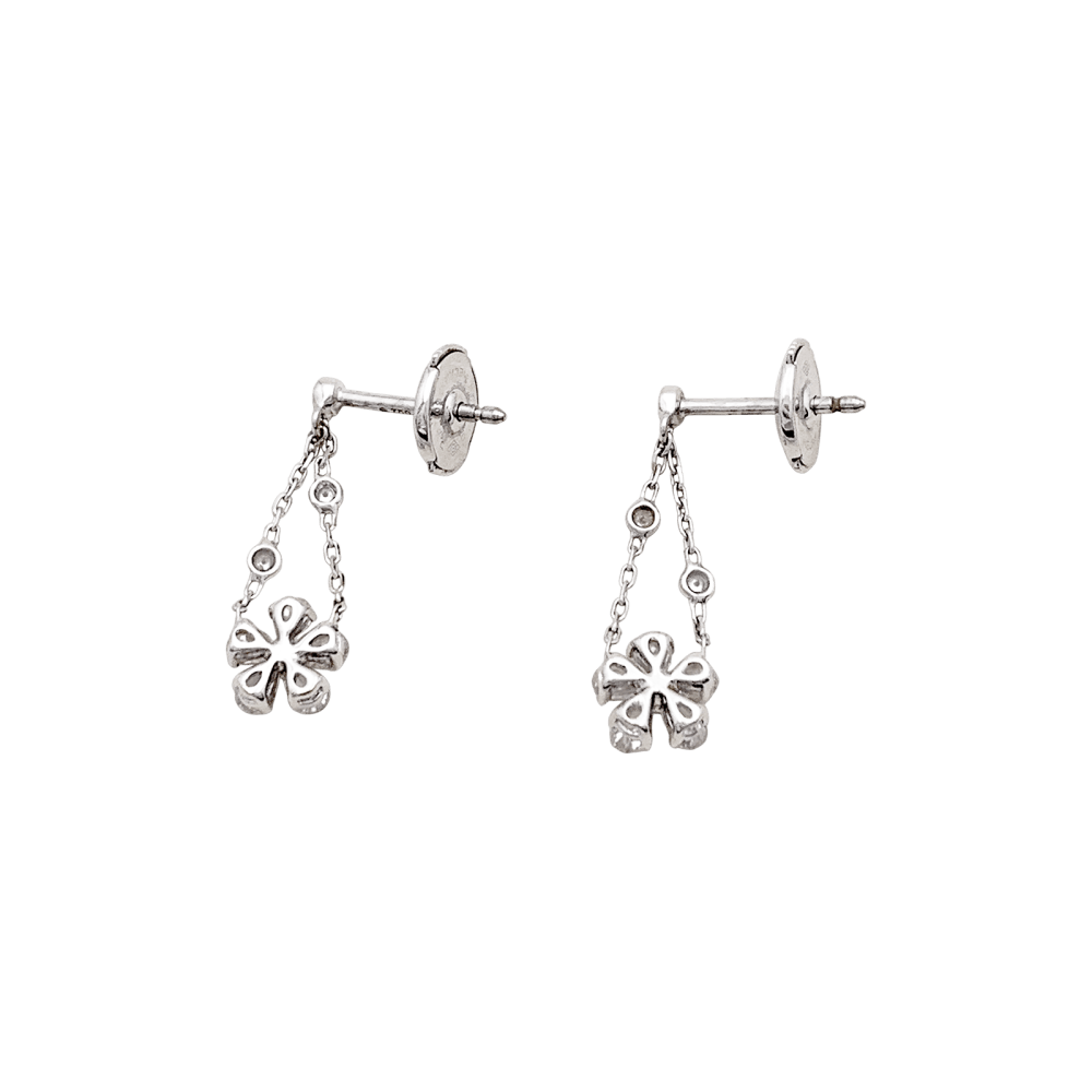 Boucles d'oreilles Messika , "Spring" or blanc, diamants.  5