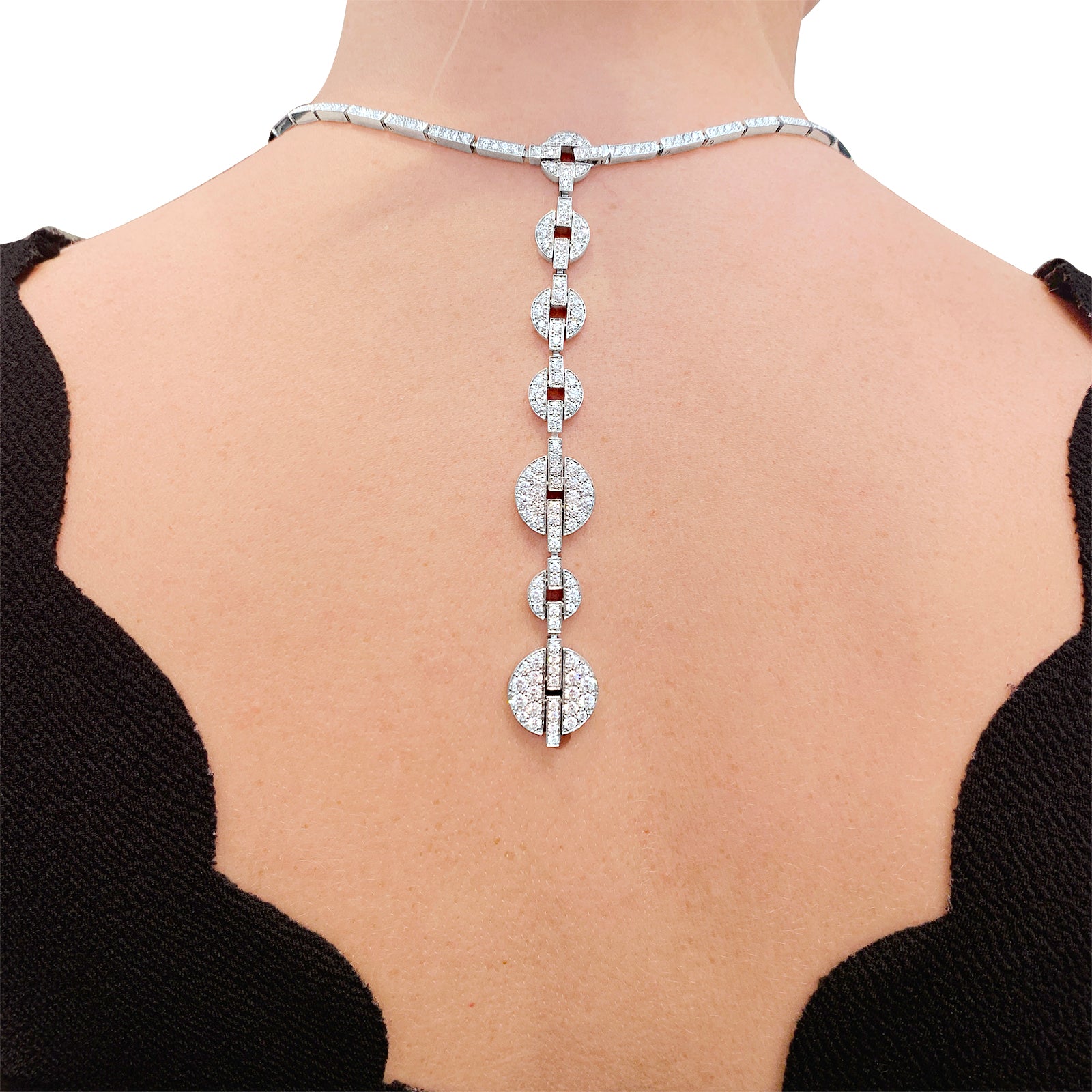Collier Haute Joaillerie Cartier "Himalia" or blanc, diamants. 11