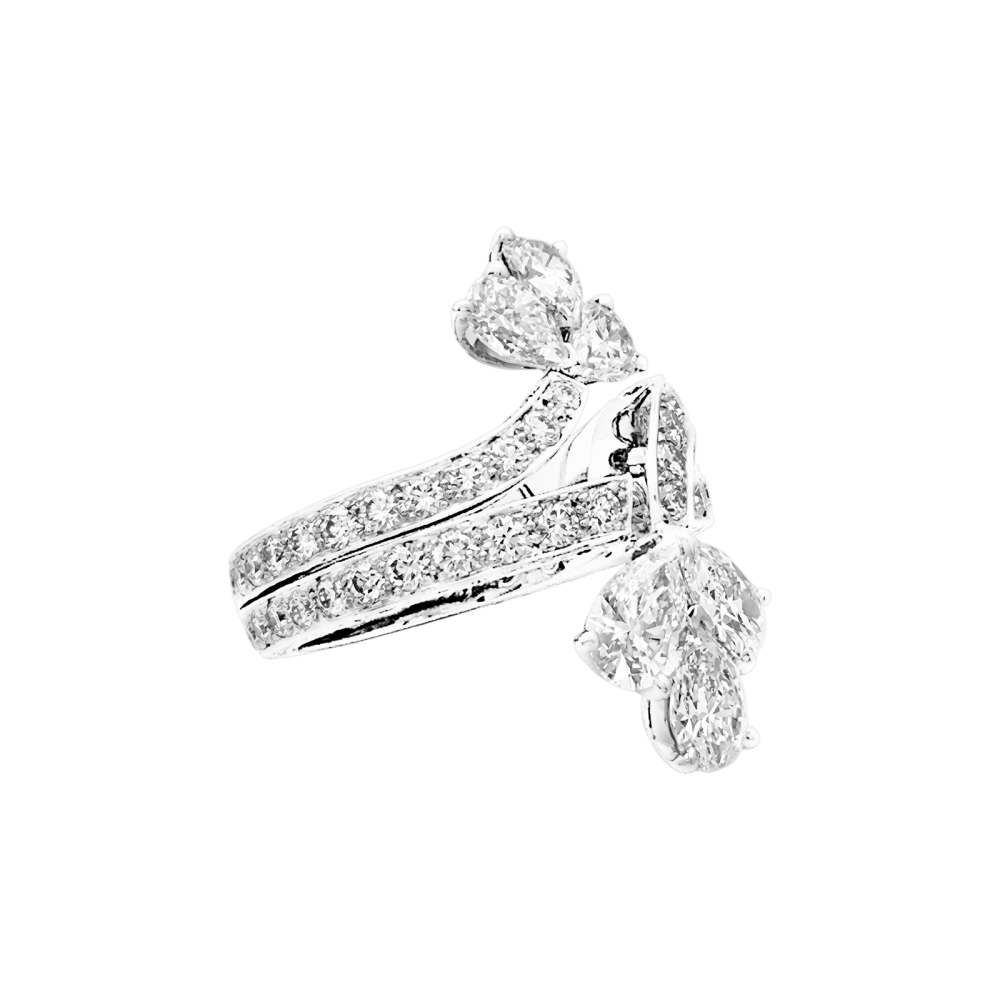 Bague Cartier, platine, diamants.  5