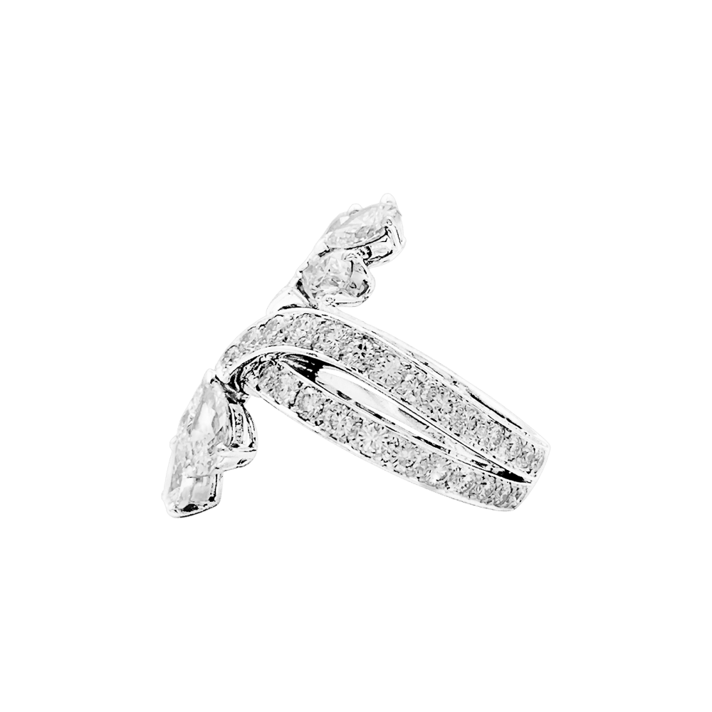 Bague Cartier, platine, diamants.  6