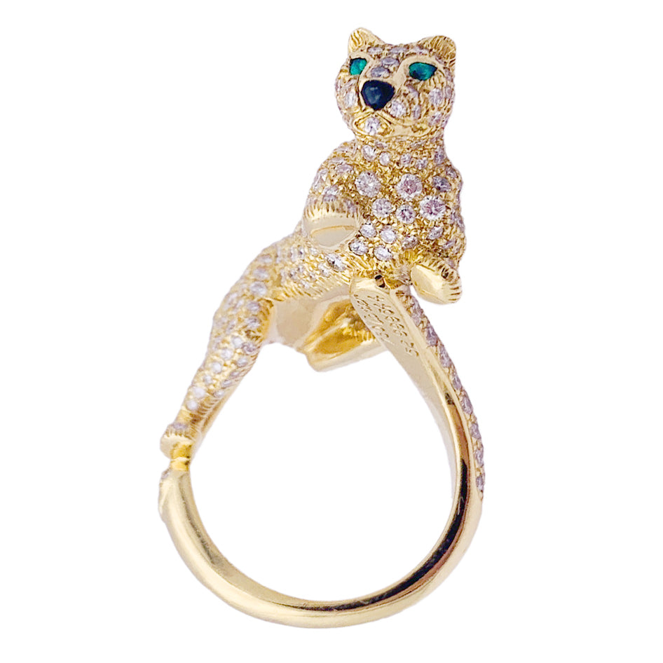 Bague Haute Joaillerie Cartier, "Panthère de Cartier", or jaune, diamants. 8