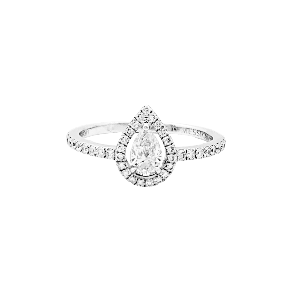 Bague Messika, « M-Love », or blanc et diamants.  1