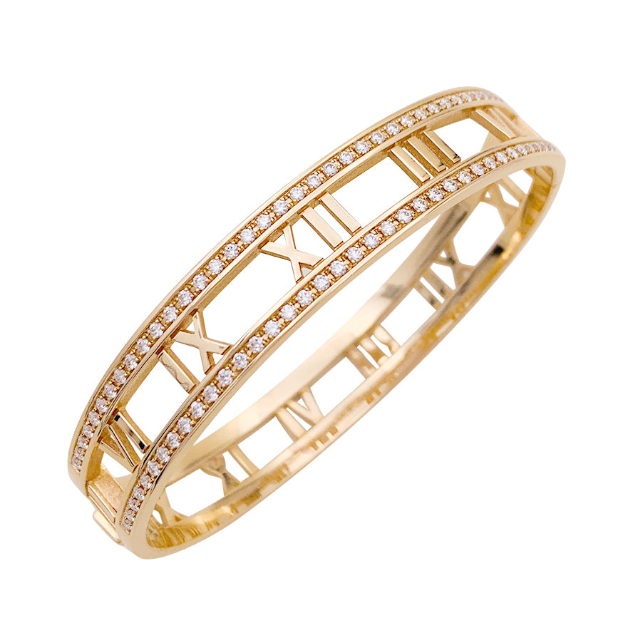 Bracelet Tiffany & Co. "Atlas" or rose, diamants. 3
