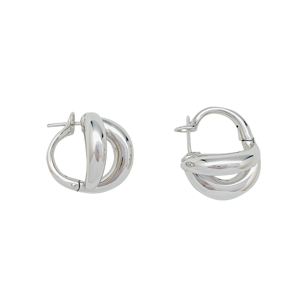 Boucles d'oreilles Mauboussin, "Twins", or blanc. 5