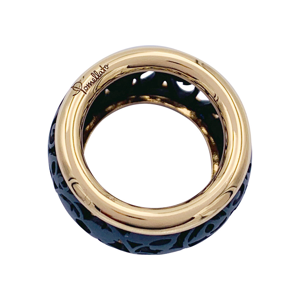 Bague Pomellato, "Arabesque", or rose, titane. 2