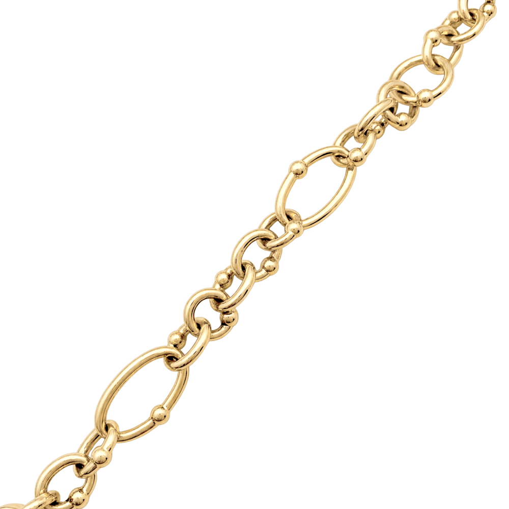 Bracelet maillons ovales et circulaires or jaune. 4