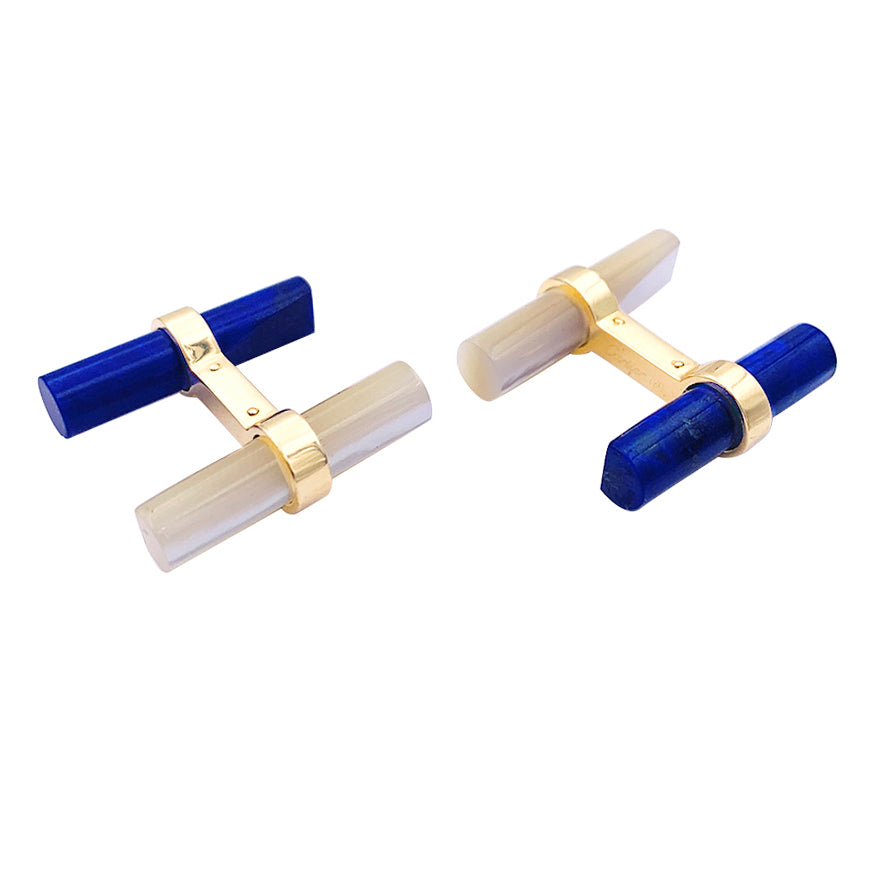 Boutons de manchette Cartier or jaune, bâtonnets interchangeables. 2