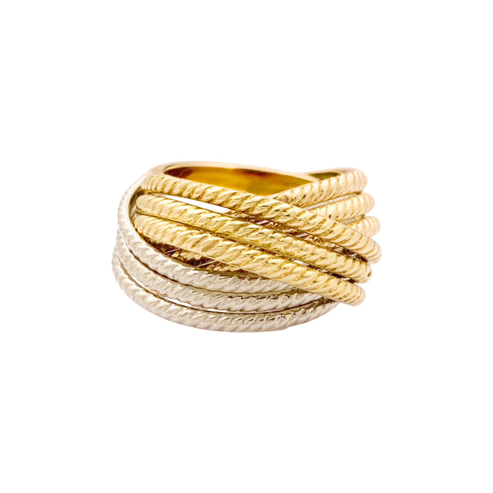 Bague multi-jonc trois ors. 1