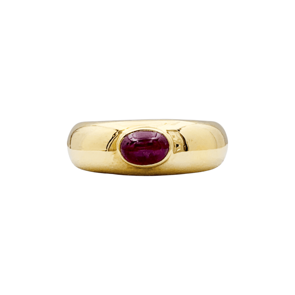 Bague Chaumet, "Anneau" or jaune et rubis.  1
