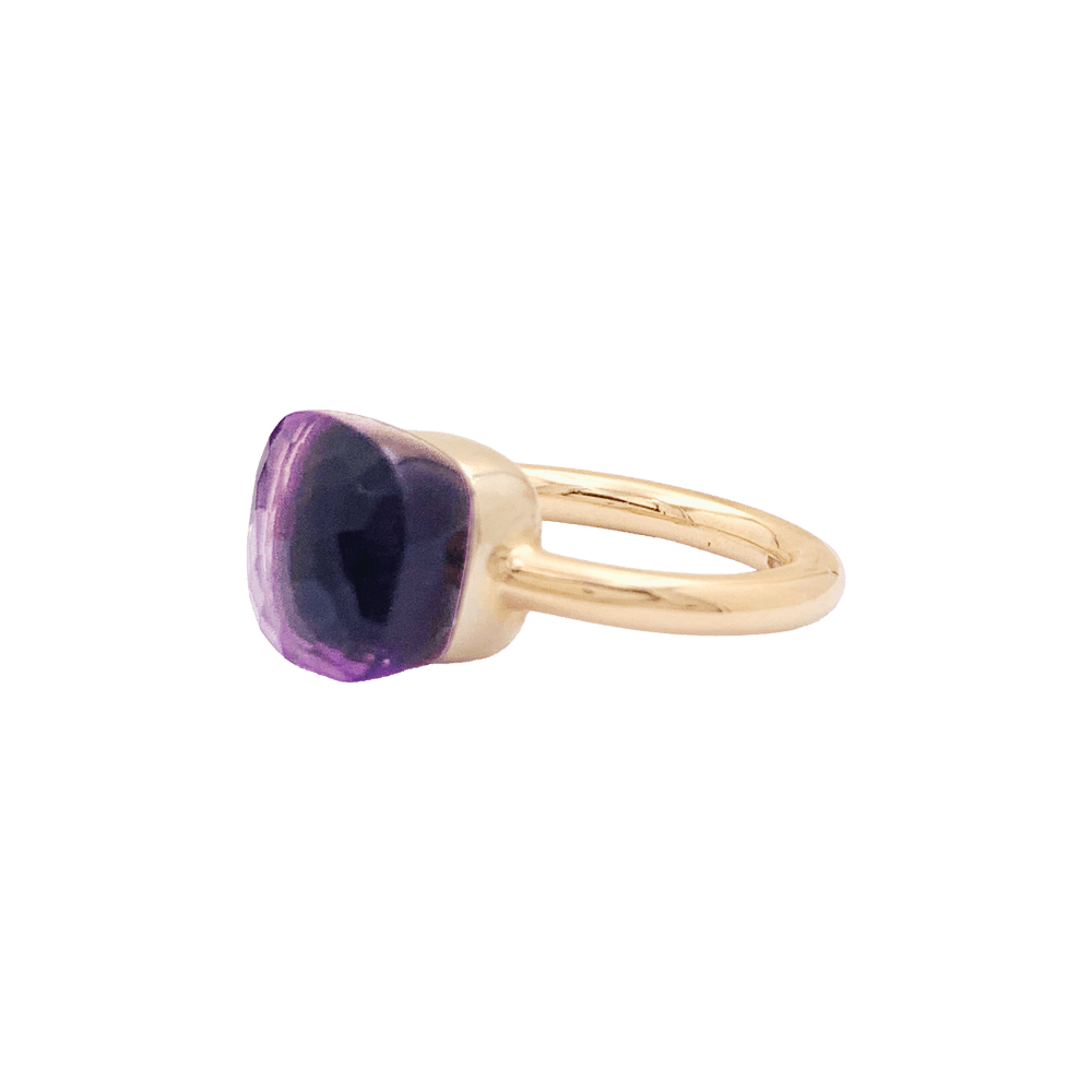 Bague Pomellato, collection "Nudo Classic", or rose et améthyste. 2