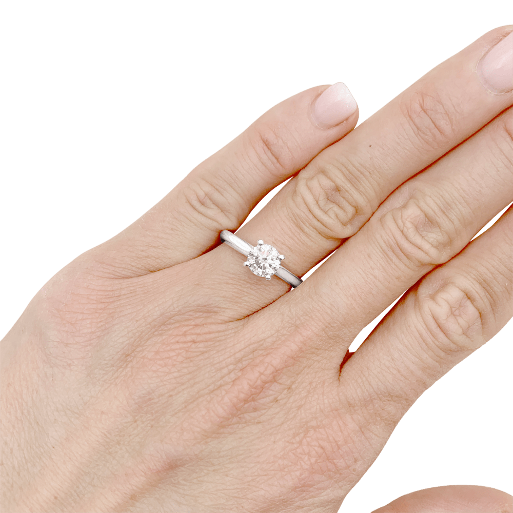 Bague Cartier, "1895", platine et diamant.  6
