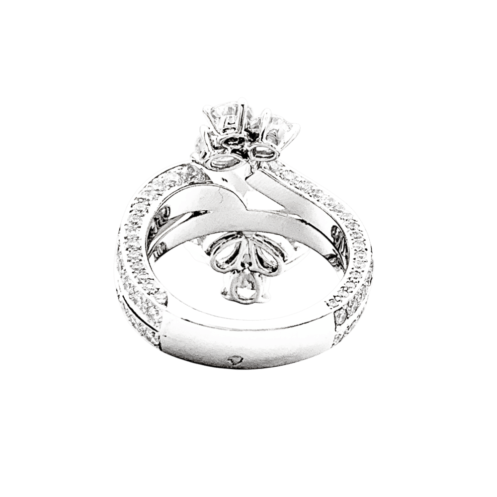 Bague Cartier, platine, diamants.  7