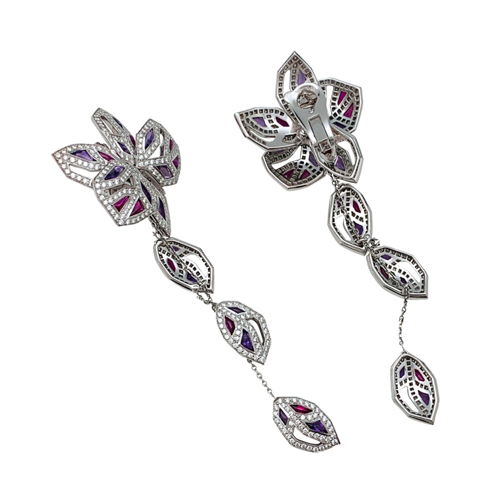 Boucles d'oreilles Cartier Caresse d'Orchidée en or blanc 6