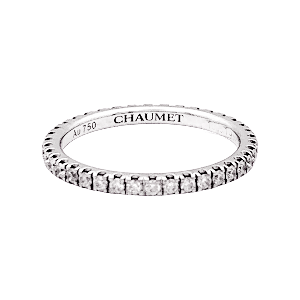 Alliance Chaumet, or blanc et diamants.  3