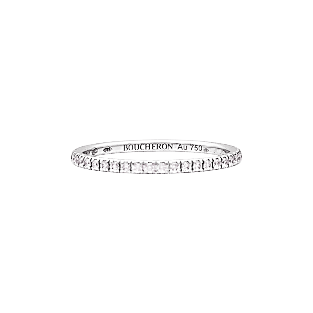 Bague Boucheron, « Epure », or blanc, diamants. 1