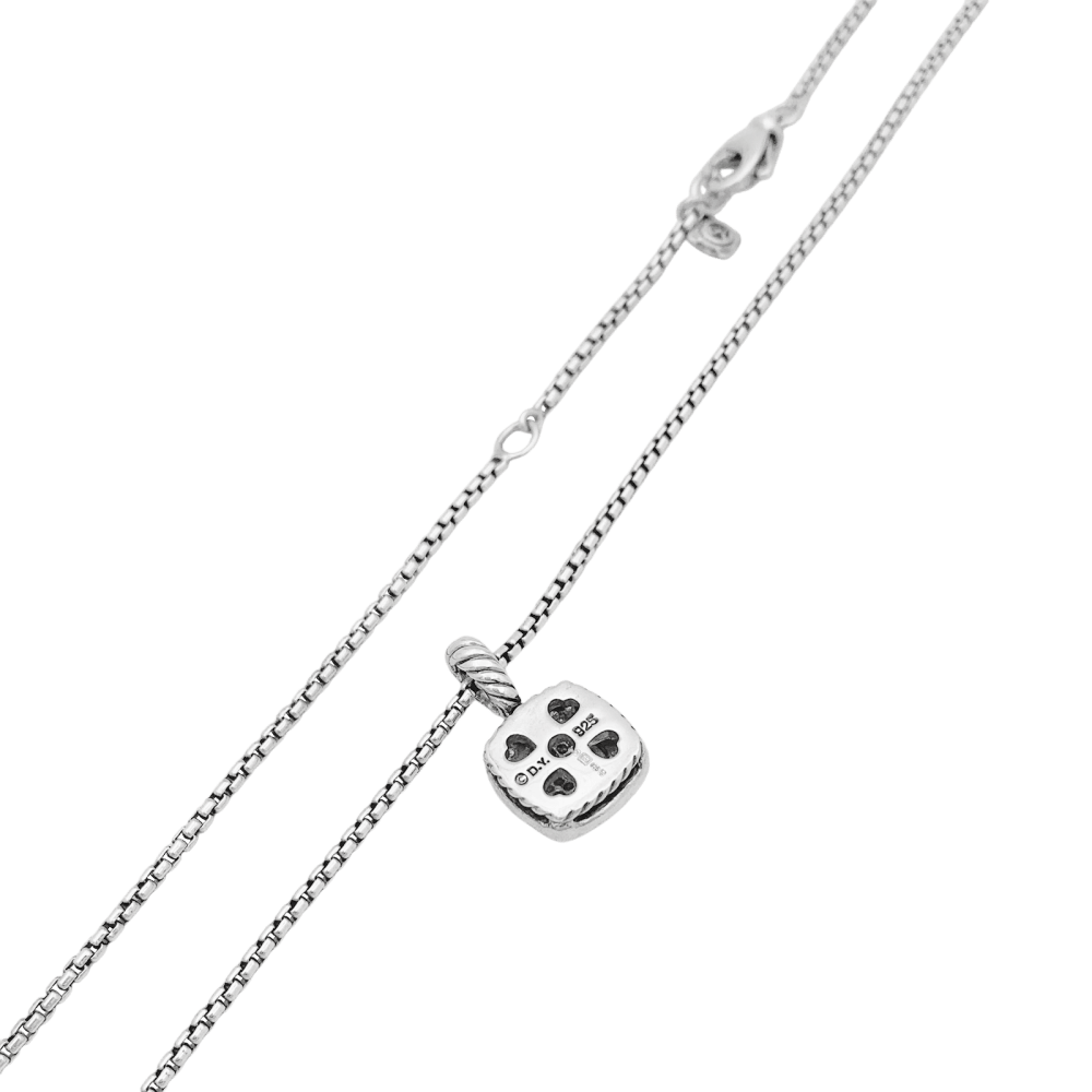 Collier David Yurman, "Petite Albion", argent, diamants. 4