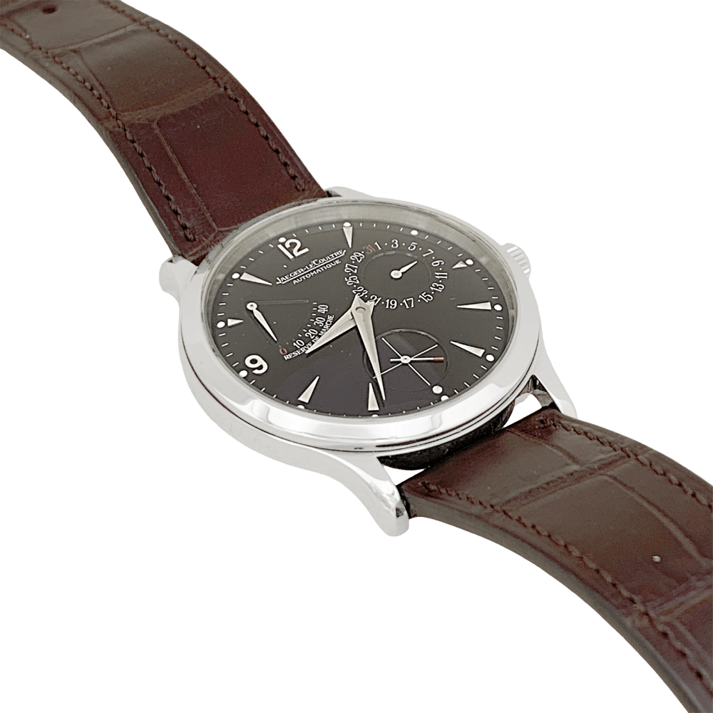 Montre Jaeger-Lecoultre, "Master Control 1000 hours", acier, cuir. 2