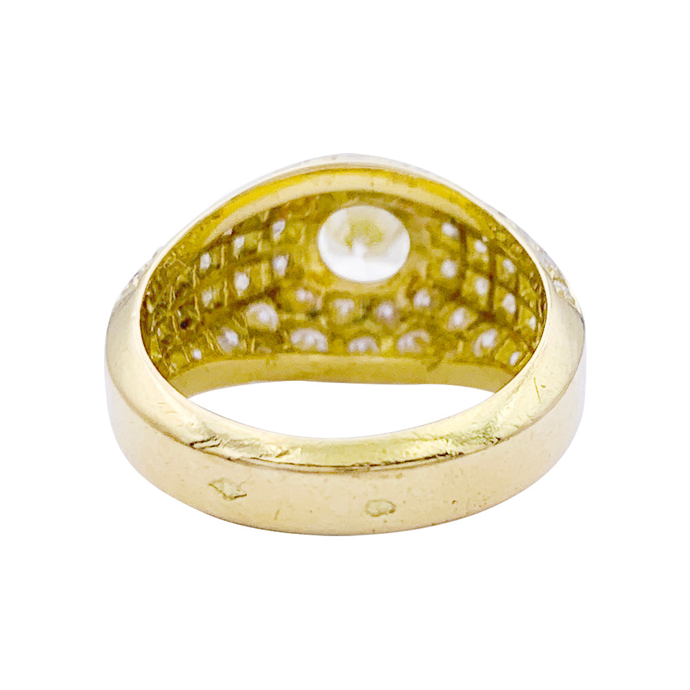 Bague or jaune, diamants. 4