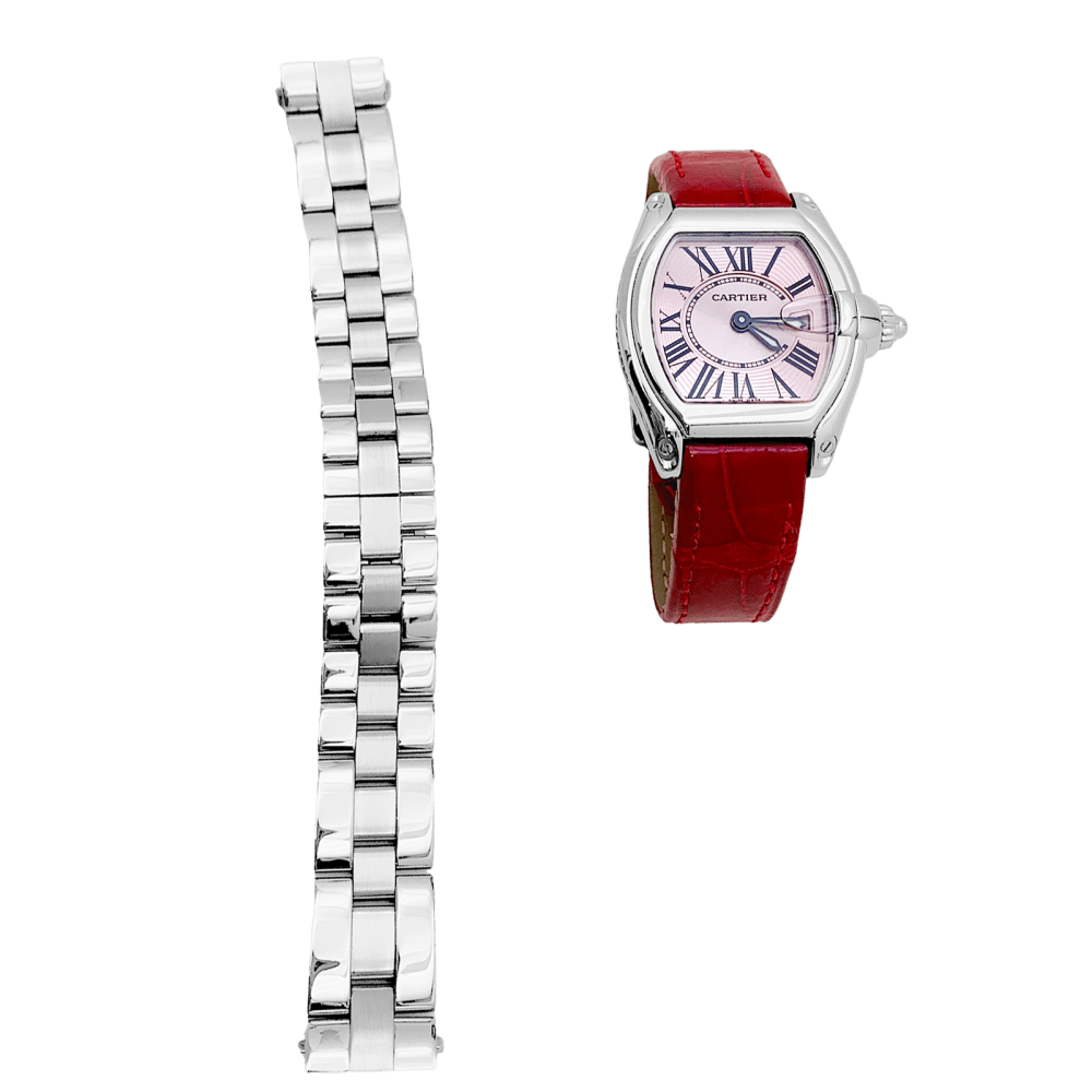 Montre Cartier, "Roadster", acier.  6