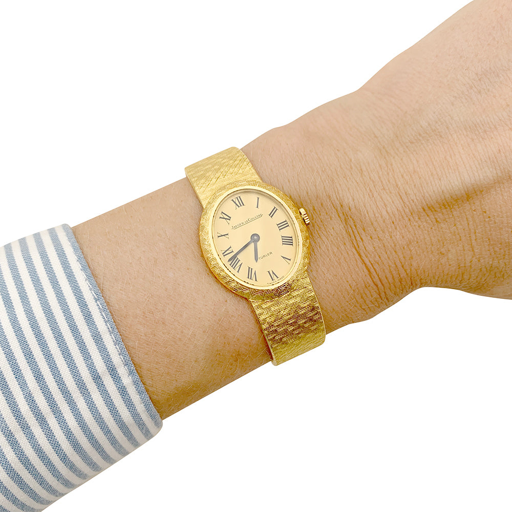 Montre Jaeger Lecoultre vintage, or jaune. 8