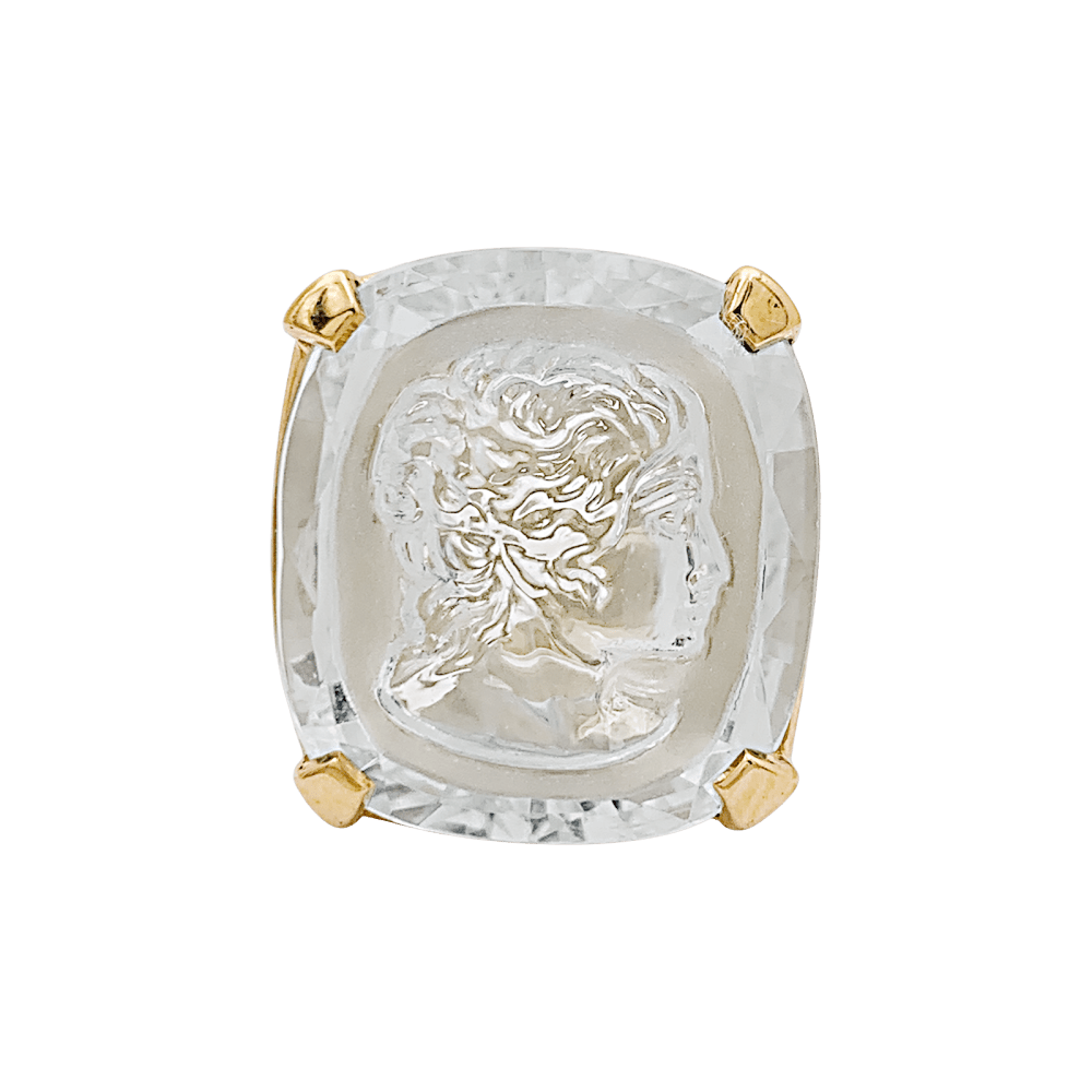 Bague or jaune, intaille sur aigue-marine.  1
