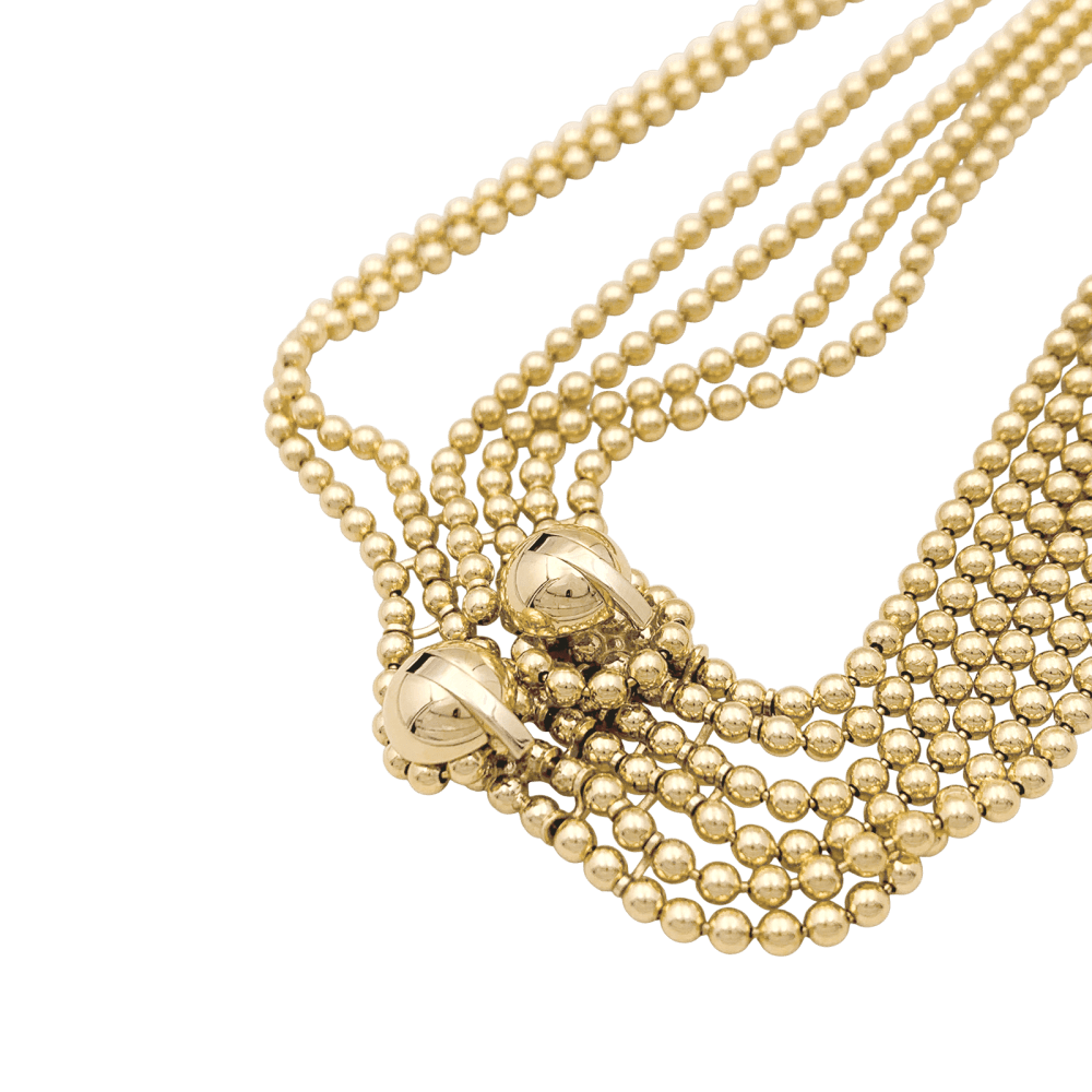 Collier Cartier, "Draperie", 6 rangs, or jaune. 4