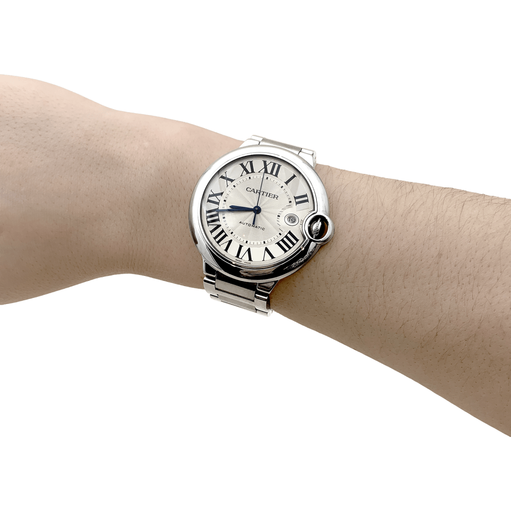 Montre Cartier, "Ballon Bleu", acier.  8