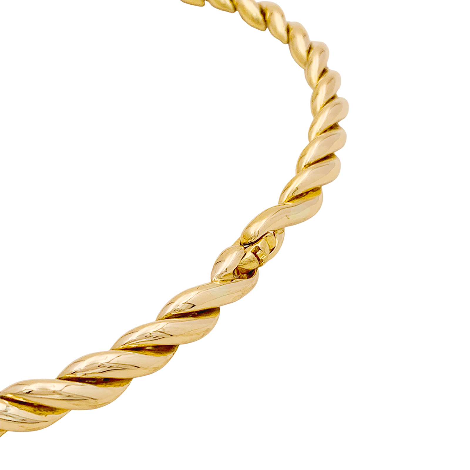 Collier vintage Fred, or jaune et diamants.  4