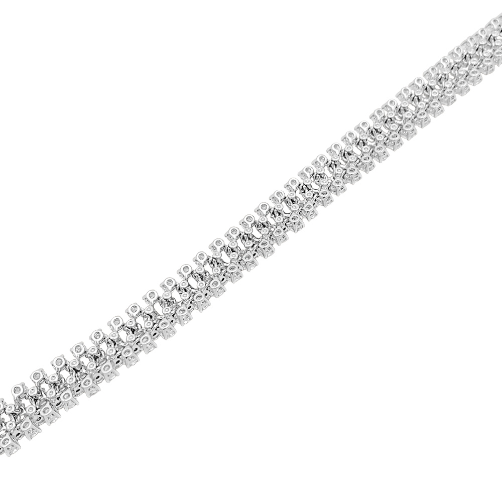 Bracelet Boucheron, "Angélique" rivière de diamants, or blanc. 4