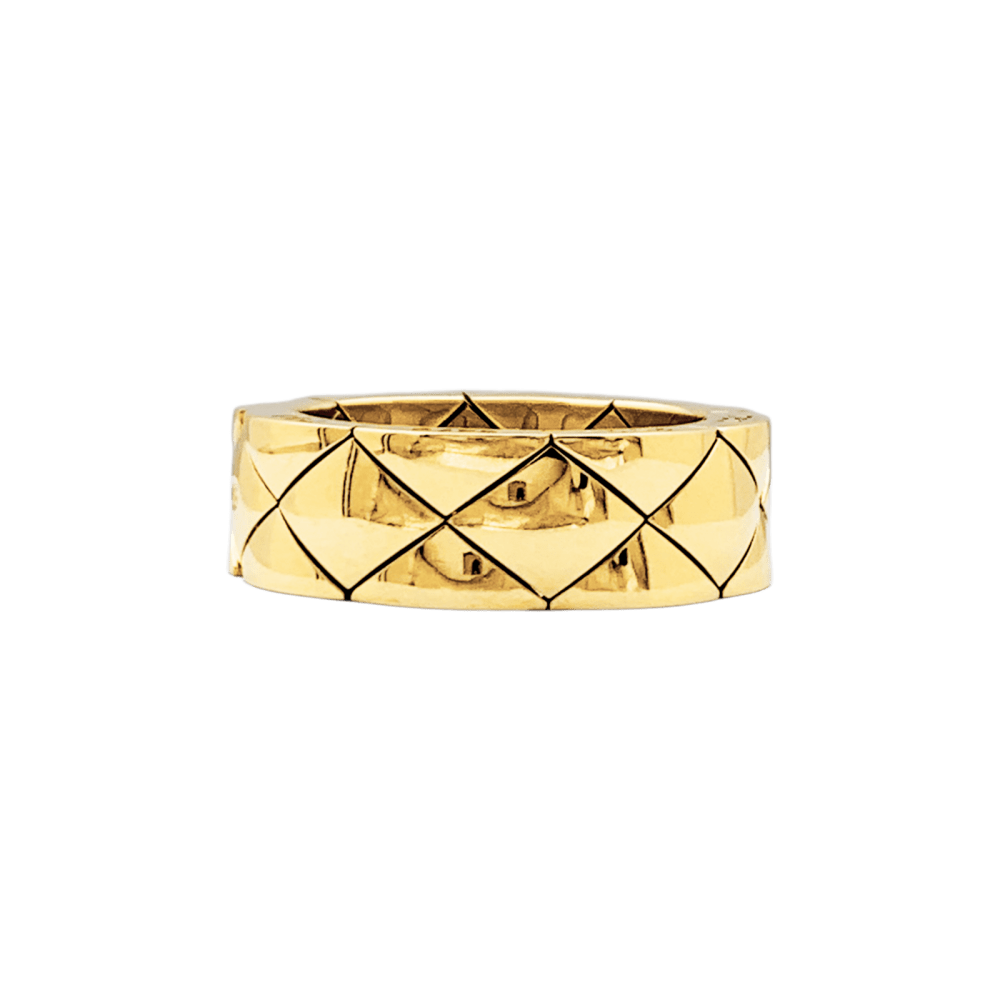 Bague Chanel, "Matelassé", or jaune.  1