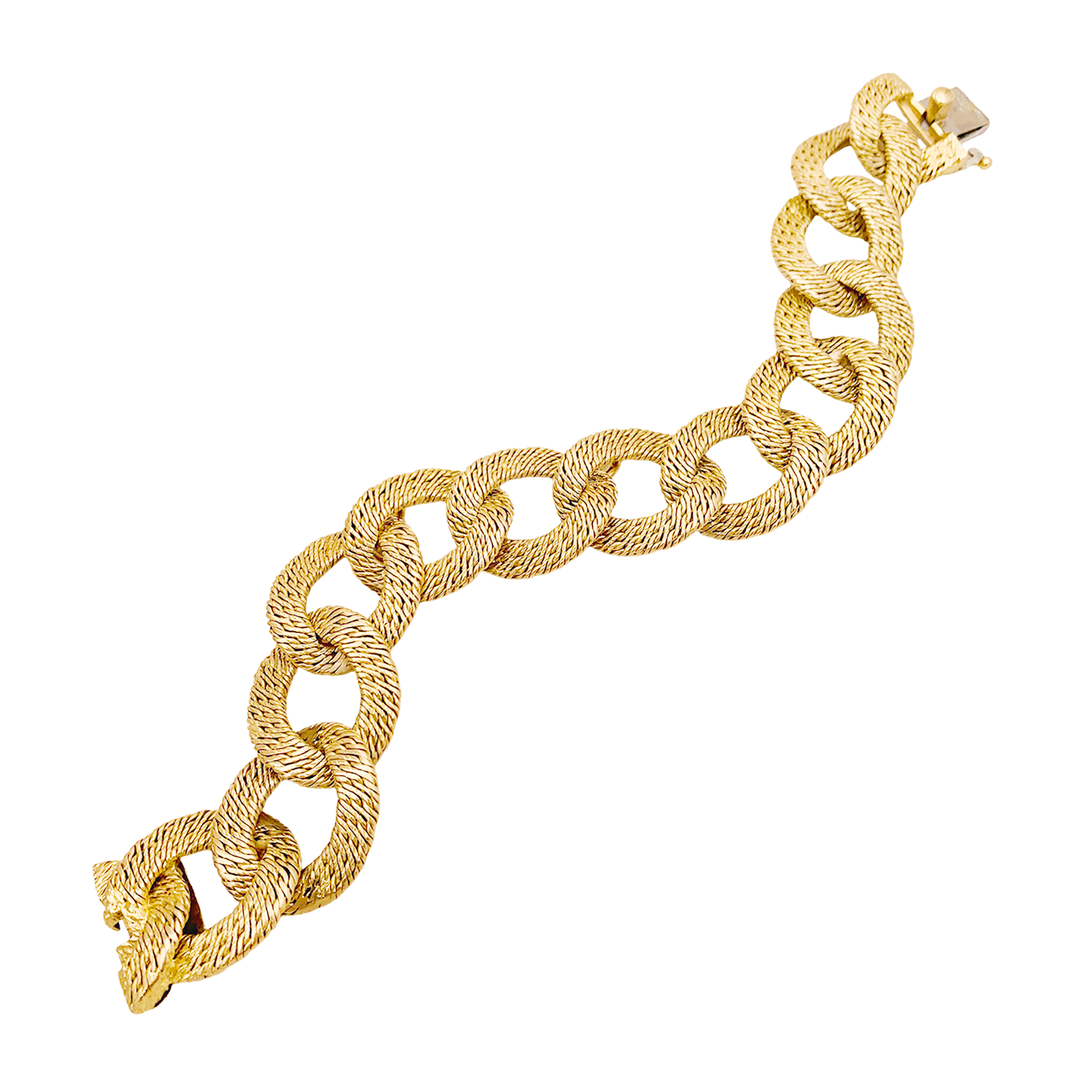 Bracelet Georges Lenfant, maillons "paillettes". 5
