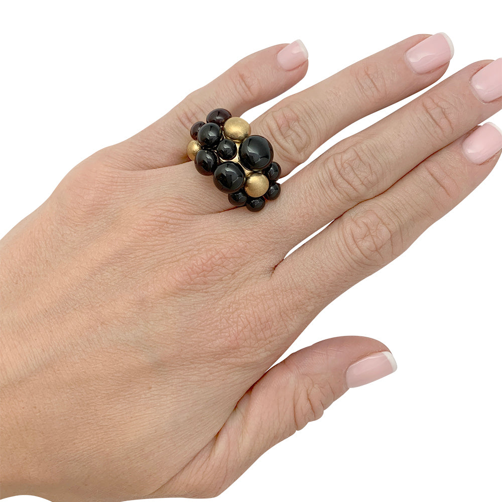 Bague Pomellato, "Mora", or jaune, grenats. 10