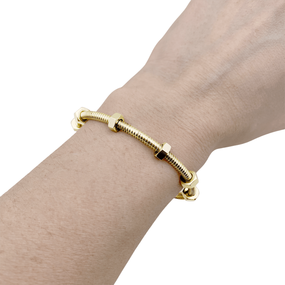 Bracelet Cartier, "Écrou", or rose.   6