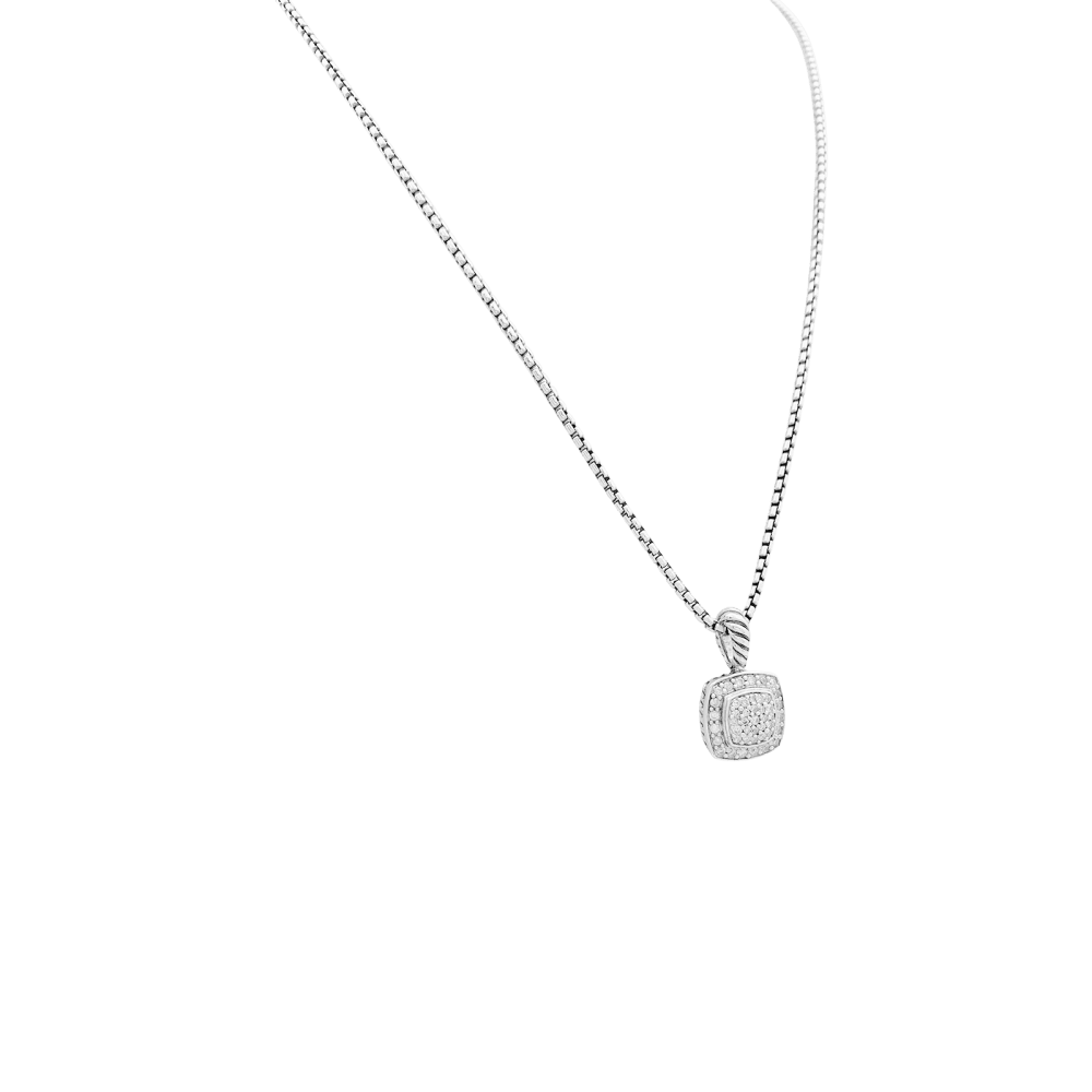 Collier David Yurman, "Petite Albion", argent, diamants. 2