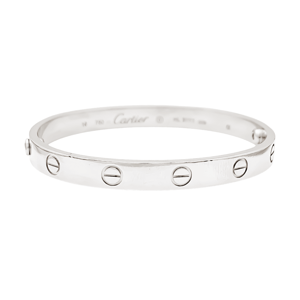 Bracelet Cartier, "Love" or blanc. 4