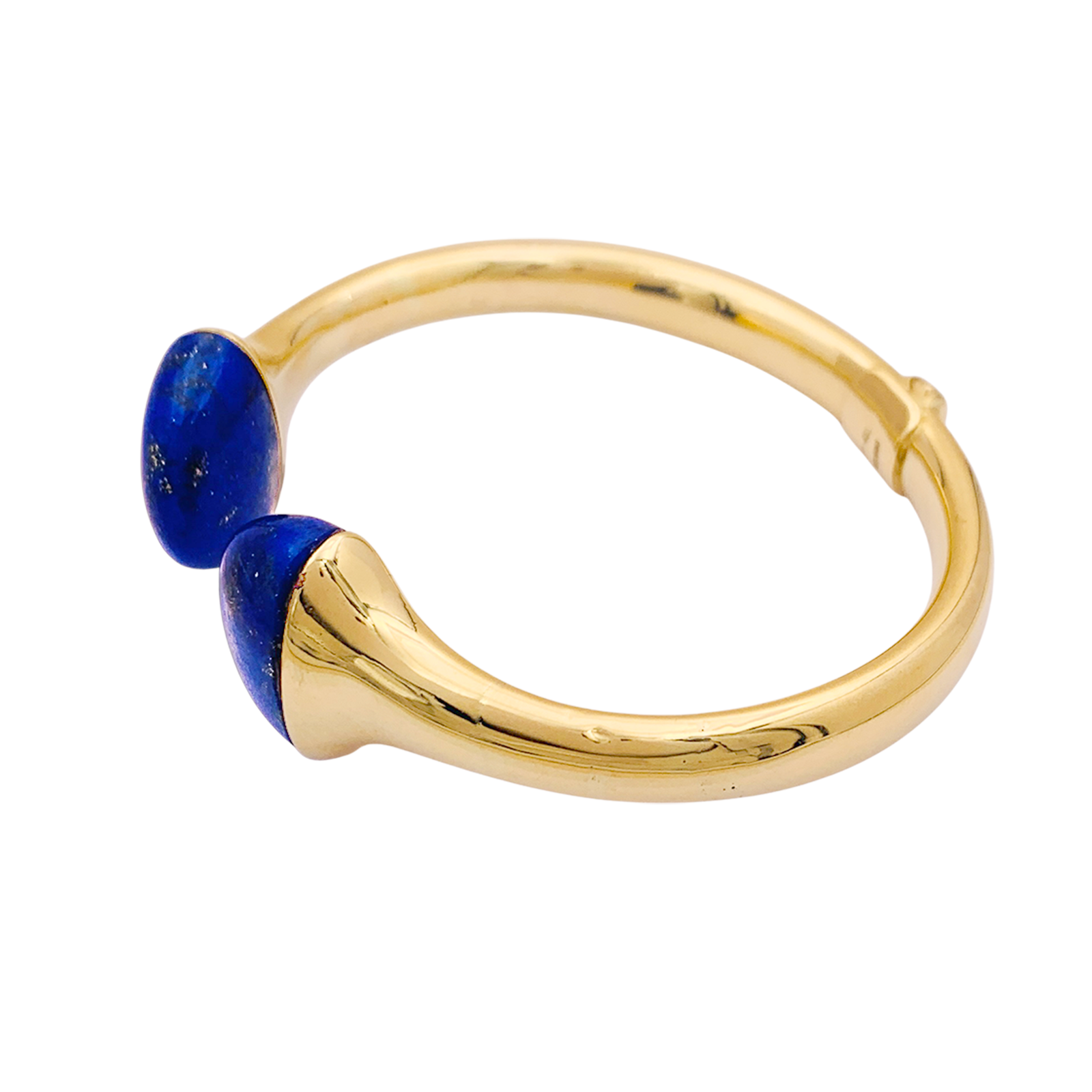 Bracelet jonc, or jaune et lapis-lazuli. 4
