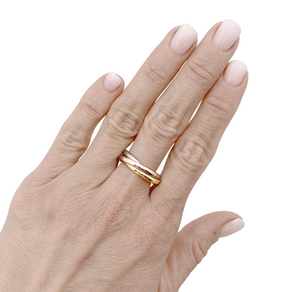 Bague Cartier, "Trinity", 3 ors, petit modèle.  5