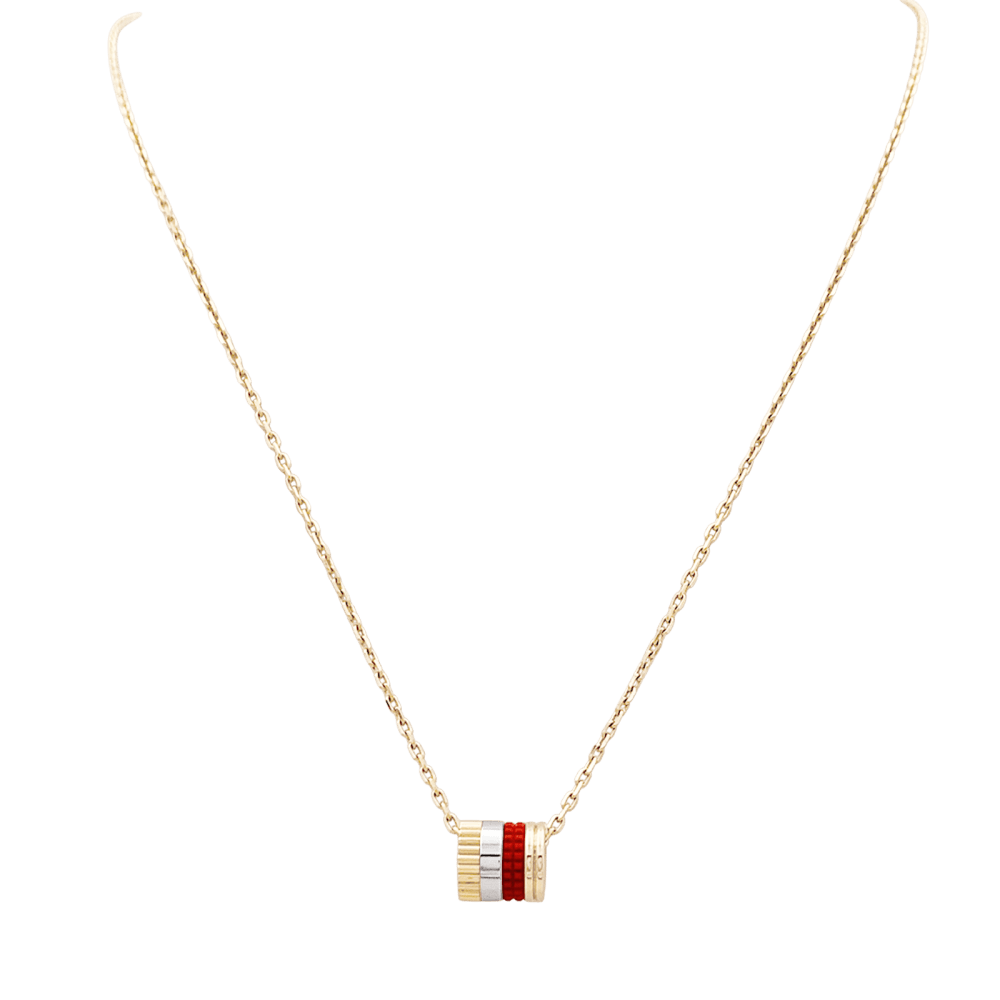 Collier Boucheron « Mini Bague Quatre Red Edition », 3 ors, céramique rouge. 1