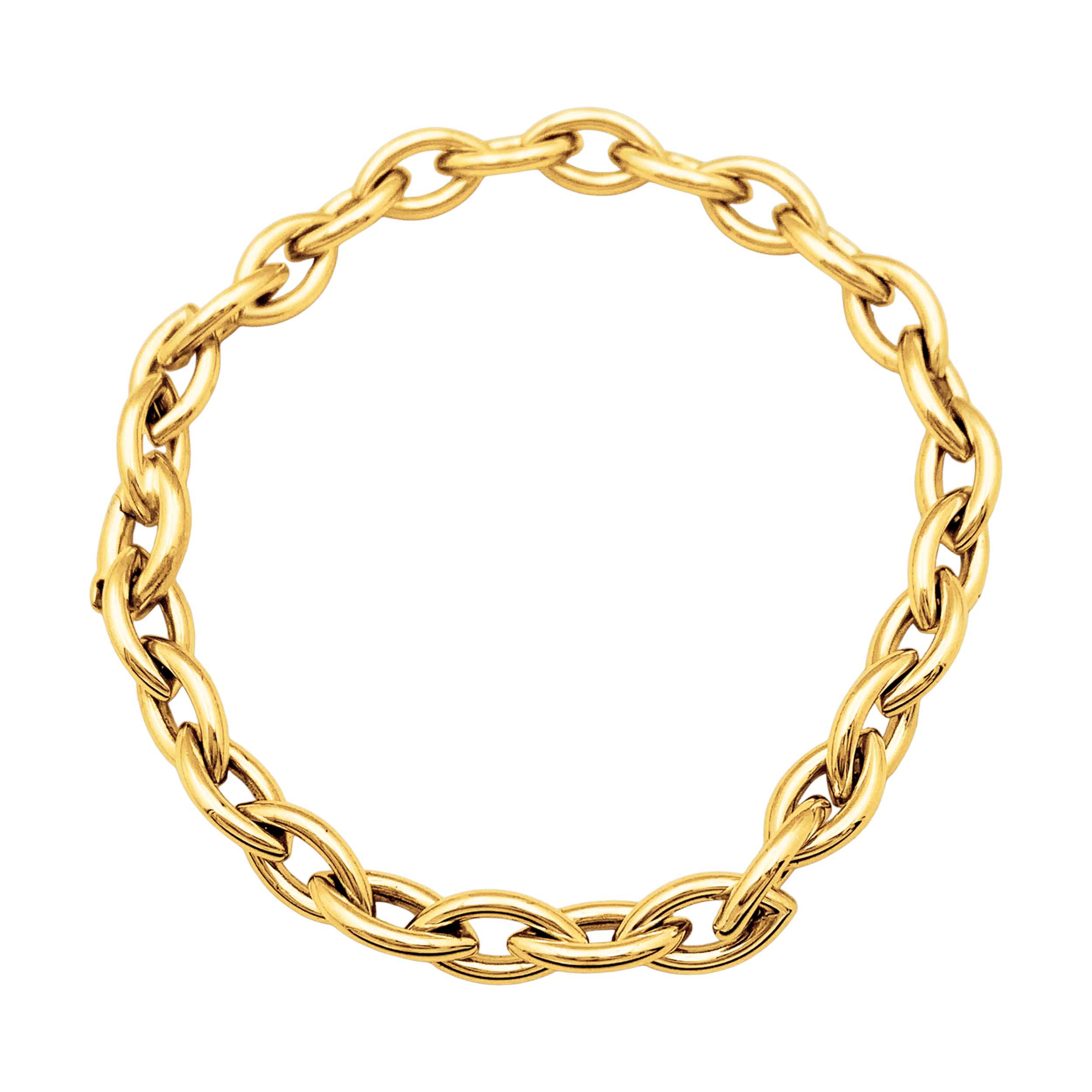 Bracelet Poiray, or jaune maillons navettes.  1