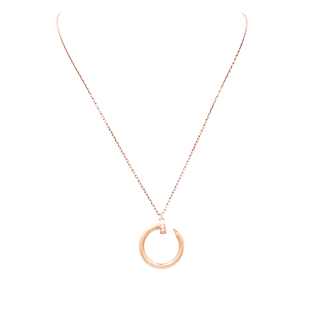 Collier Cartier, "Juste un Clou", or rose et diamants.  1