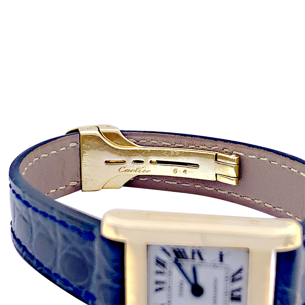 Montre Cartier "Tank Normale" or jaune. 6