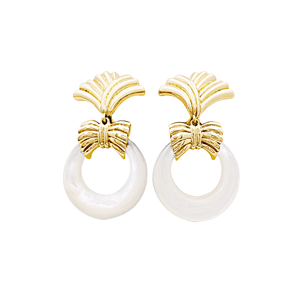 Boucles d'oreilles transformables Van Cleef & Arpels, or jaune, pierres de couleur.  4