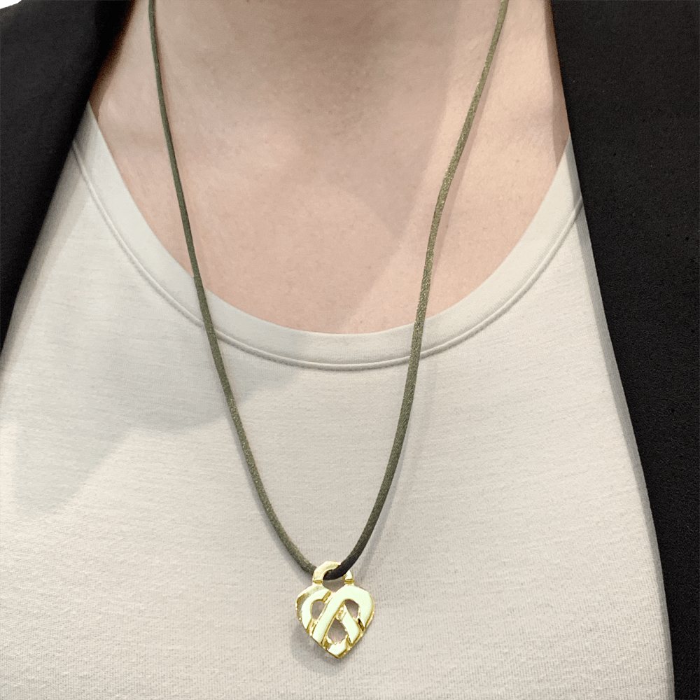 Pendentif Poiray, "Coeur Entrelacé", or jaune. 4