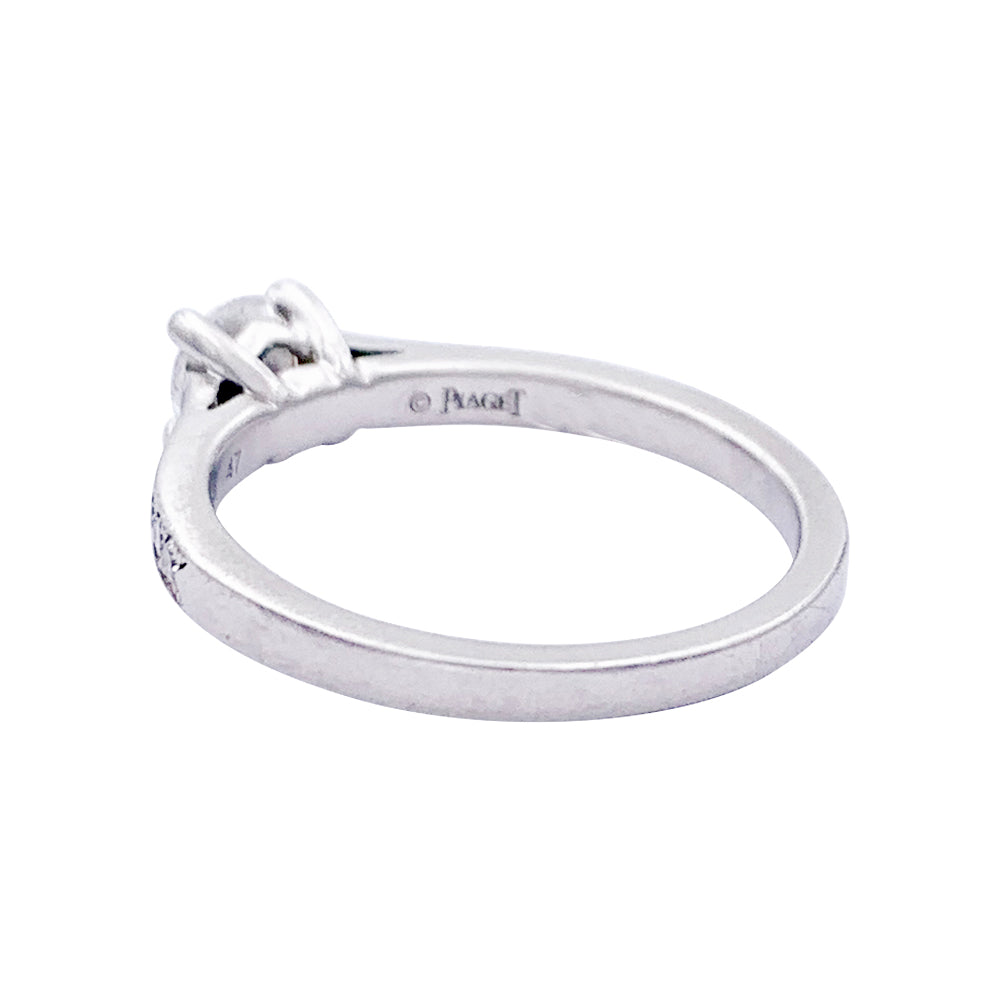 Bague solitaire Piaget, "Limelight", platine, diamants. 2
