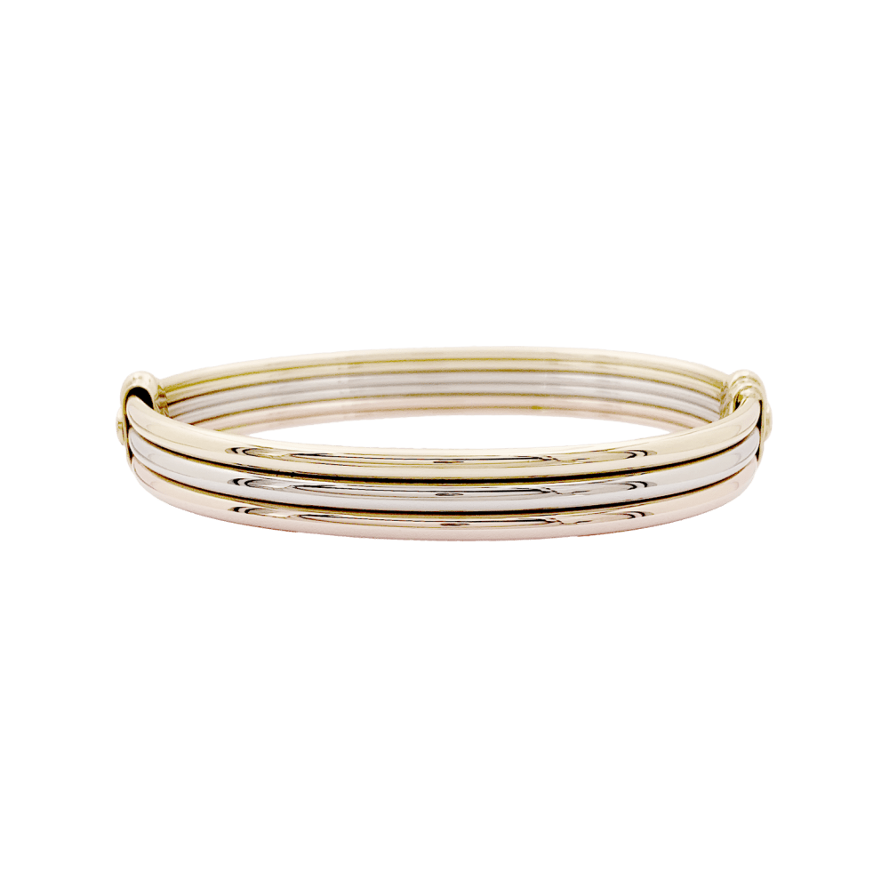 Bracelet CARTIER, « Vétéran » 3 tons d'or.  1